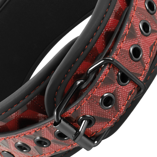 COLLAR CUERO VEGANO CON FORRO DE NEOPRENO - BEGME - RED EDITION