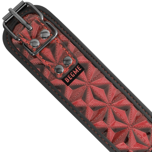 COLLAR CUERO VEGANO CON FORRO DE NEOPRENO - BEGME - RED EDITION