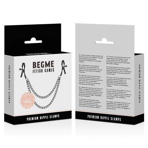 PINZAS PEZONES CON CADENA - BEGME - RED EDITION