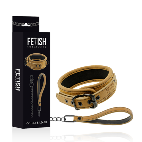 COLLAR CON CADENA CON FORRO DE NEOPRENO FETISH SUBMISSIVE ORIGEN