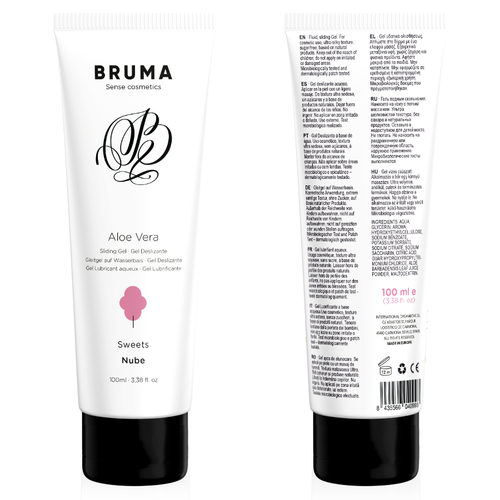 LUBRICANTE GEL DESLIZANTE CON ALOE VERA SABOR A NUBE 100 ML - BRUMA