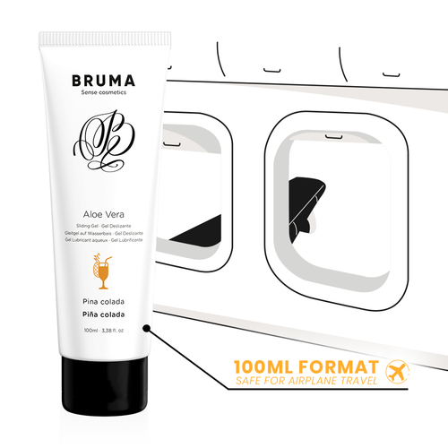 LUBRICANTE - GEL DESLIZANTE CON ALOE VERA SABOR A PIÑA COLADA 100 ML - BRUMA