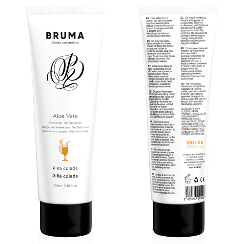 LUBRICANTE - GEL DESLIZANTE CON ALOE VERA SABOR A PIÑA COLADA 100 ML - BRUMA