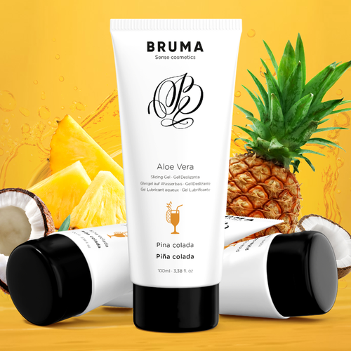 LUBRICANTE - GEL DESLIZANTE CON ALOE VERA SABOR A PIÑA COLADA 100 ML - BRUMA