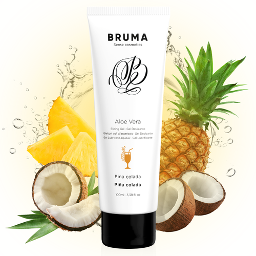 LUBRICANTE - GEL DESLIZANTE CON ALOE VERA SABOR A PIÑA COLADA 100 ML - BRUMA
