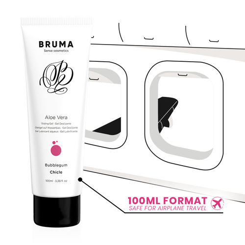 LUBRICANTE GEL DESLIZANTE CON ALOE VERA SABOR A CHICLE 100 ML - BRUMA