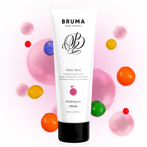 LUBRICANTE GEL DESLIZANTE CON ALOE VERA SABOR A CHICLE 100 ML - BRUMA