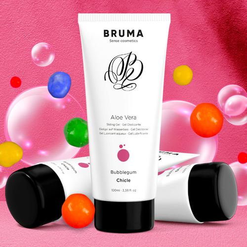 LUBRICANTE GEL DESLIZANTE CON ALOE VERA SABOR A CHICLE 100 ML - BRUMA