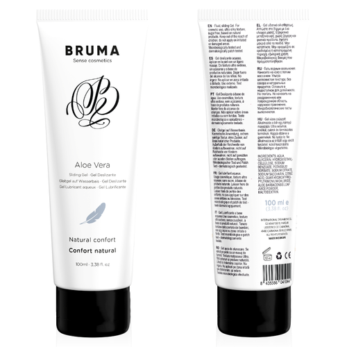 LUBRICANTE - GEL DESLIZANTE CON ALOE VERA CONFORT NATURAL 100 ML - BRUMA