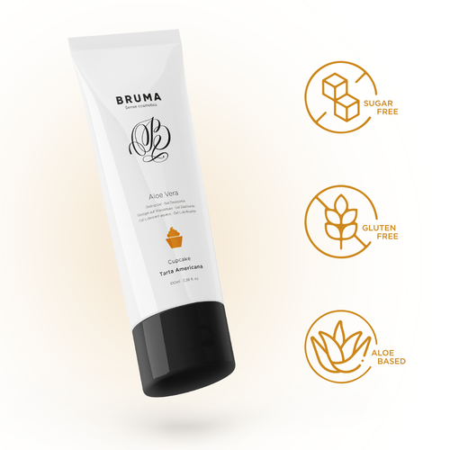 LUBRICANTE GEL DESLIZANTE CON ALOE VERA SABOR A TARTA AMERICANA 100 ML - BRUMA