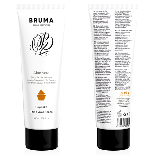 LUBRICANTE GEL DESLIZANTE CON ALOE VERA SABOR A TARTA AMERICANA 100 ML - BRUMA
