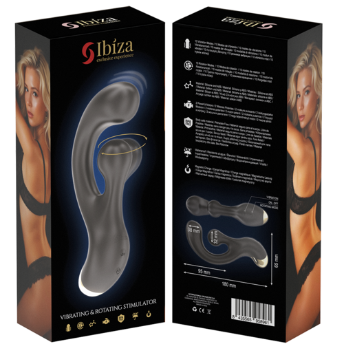 VIBRADOR PUNTO G Y ESTIMULADOR ROTATORIO - IBIZA