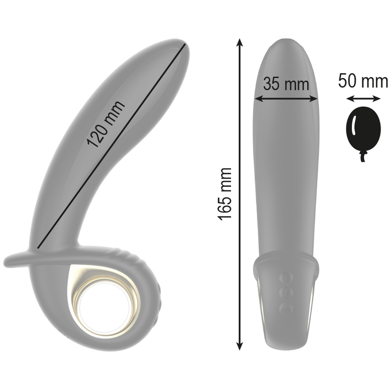 VIBRADOR HINCHABLE ANAL/VAGINAL CONTROL REMOTO
