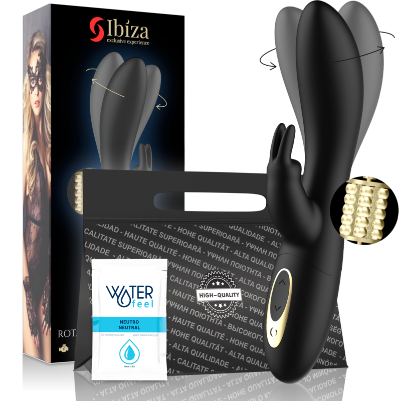 VIBRADOR ROTADOR PERLEADO CON RABBIT