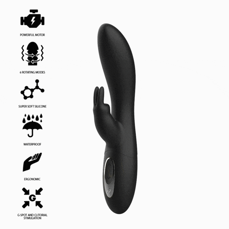 VIBRADOR ROTADOR PERLEADO CON RABBIT