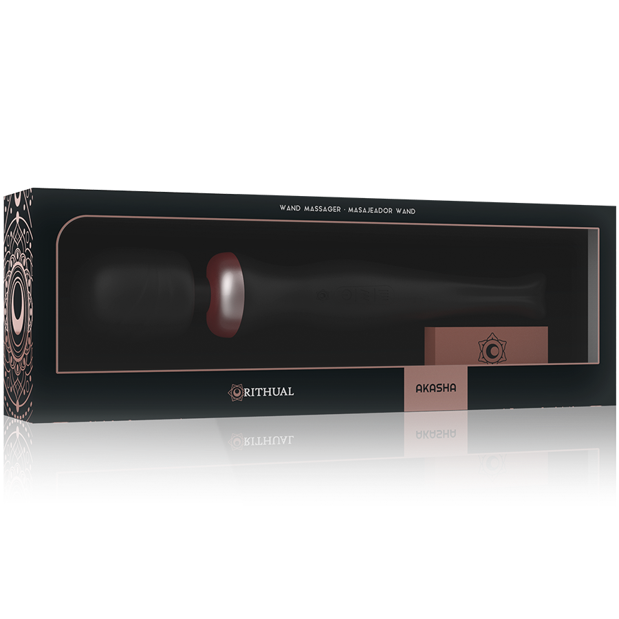 MASAJEADOR RITHUAL AKASHA WAND RECARGABLE POTENTE 2.0 NEGRO