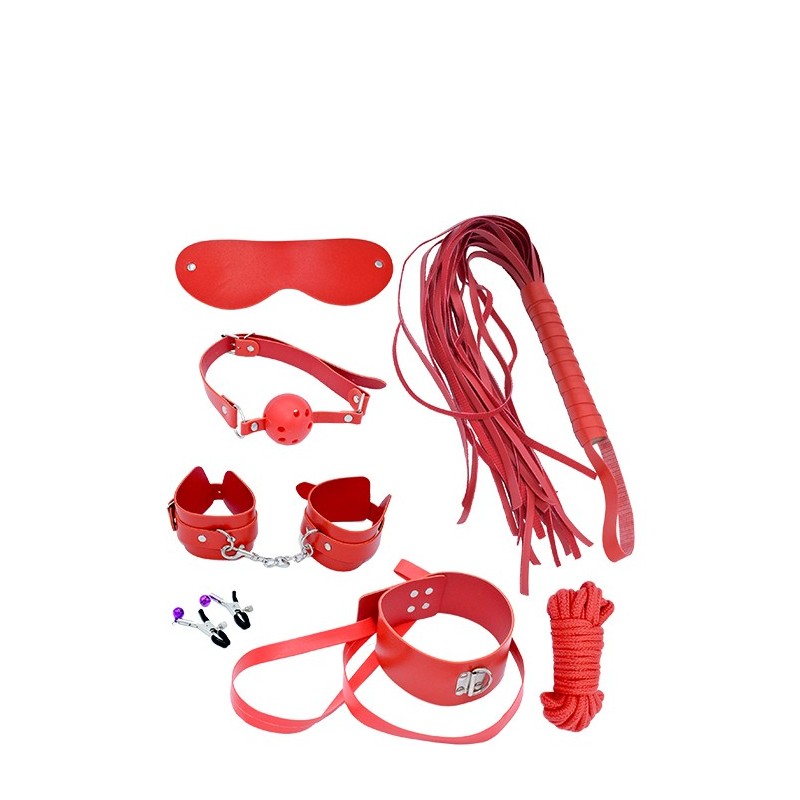 KIT BDSM N75 ROJO 7 PIEZAS