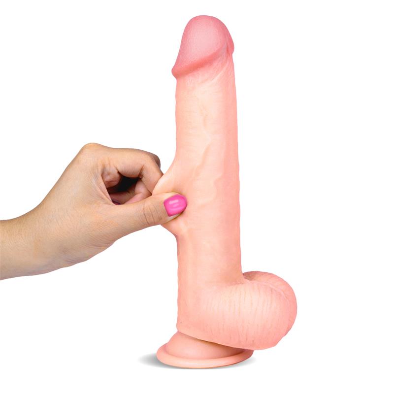 DILDO REALISTA DUAL LAYER RETRÁCTIL Y ORIENTABLE 22,8 CM